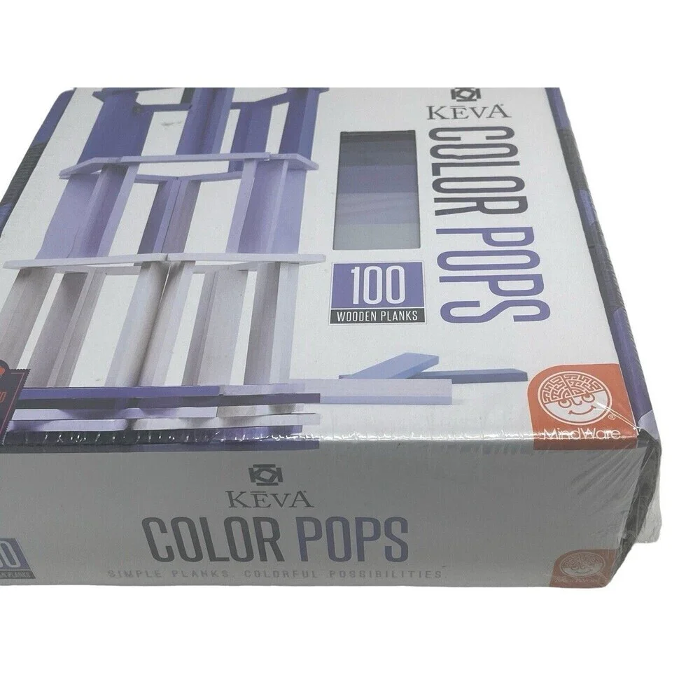 KEVA Color Pops Wooden Building Planks 100 Pieces NEW SEALED Shades of Purple